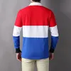 Mens Polos Spring Fashion Street Wear 100% cotton long sleeve polo T Shirt High Quality clothing embroidery tops 221121