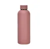 500ml Frosted Sports Water Bottle 304 Stainless Steel Portable Outdoor Sports Cup Leak Proof keeps Hot and Cold Drinks insulation Travel Vacuum Flask Bottles