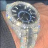 Relojes de pulsera para hombre reloj de lujo automático VVS1 reloj con hielo para hombres movimiento para mujer reloj para hombre montre homme relojes de diamantes reloj de pulsera montr de luxe