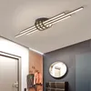 침실 복도 로비어 거실 무광택 검은 색/흰색 90-260V 천장 조명기구를위한 샹들리에 현대 LED 샹들리에