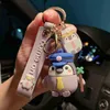 Keychains 2021 Newest Cartoon Penguin Keychain Creative Sile Cute Animal Couples Doll Keyring Accessorize Women Handbag Pendant Gifts T220909