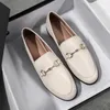 Dress Shoes Women Basic Flats High Quality PU Leather Comfortable Loafers Metal Decoration Round Toe Brand Casual Spring 221119