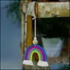 Nyhetsartiklar Handverk bomullsrep Weave Rainbow Hang Car Garden Home Decor Drop Delivery Dhnk3