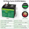 12V 200AH 202AH LifePo4 Batterie Lithium-Eisen-Phosphat-Batterien Grand A Zellen eingebaute BMS-wiederaufladbare Batterie für RV Solar