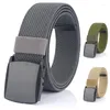 Cintos de alta qualidade Canvas de nylon masculino e feminino Automático Fivelel Belt Fashion Casual Fashion Travel Travel Wear