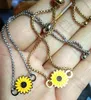 Charm Bracelets 10pcs Stainless Steel Sunflower For Friendship Couples Daisy Pendant Bangles Bracelet Women Men Wish Jewelry