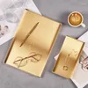 Platos Gold Nordic Light Luxury Geom￩trico Bandeja de almacenamiento de acero inoxidable Desktop Cosmetic Coffee T￩ de caf￩