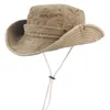 Man Outdoor Man Busket 2022 Drukuj Mens Cap Summer Retro Bawełna Słońce Panama Dżungla wędkarstwo S Dad Hats