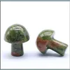 Pierres précieuses en vrac 20 mm Sodalite Champignon Scpture Mini Champignons Pierre précieuse Décoration Colorf Pierre Décor Artisanat pour Jardin Cour Drop Del Dhpnm