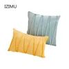 Oreiller IZIMU usage domestique salon doux couleur unie décoratif rayé hollandais velours pour canapé-lit chaise de haute qualité