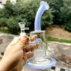 Bong de vidrio Bongs de agua para fumar Accesorios para tazones de vidrio Reciclaje de 14,5 mm Filtro de tornado Bong de agua de vidrio Cachimba Plataforma petrolera Bong