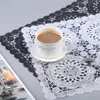 Maty stołowe 1PC Square Placemat Pvc Flower Western Meal Mat Mat Izolowany tablemat bez poślizgu Mantele Indywidualne