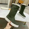 Stivali da neve Desert Boot Womens Cowboy Fahsion Platform Winter Arrow Leather 5Cm Heel Medal Heavy Duty Soles