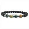 Bracelettes magnétiques noires perlées Bracelet Guérison Agate Tiger Eye Bead Bracelets Femme Mens Bijoux de la mode Administration de gouttes DHCMS DHCMS