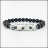 Bracelettes magnétiques noires perlées Bracelet Guérison Agate Tiger Eye Bead Bracelets Femme Mens Bijoux de la mode Administration de gouttes DHCMS DHCMS