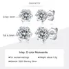 Stud COSYA 051 carati orecchini di diamanti reali per le donne argento sterling 925 D colore gioielleria raffinata regali di fidanzamento 221119