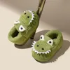 Pantoufle Antidérapant Enfants Maison Pantoufles Bébé Chaud Coton Intérieur Chaussures Hiver Dessin Animé Dinosaure Enfants Garçons Filles Flops Doux 221121