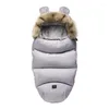 Stroller Parts 2022 Born Infant Sleeping Bag Baby Envelopes Sleepsack Warm Swaddle Wrap Robe Fur Collar