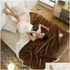 Blankets Double Thickening Lamb Cashmere Blanket Sofa Winter Super Warm Cozy Throw Blankets For Office Siesta Aircondition Bedspread Dhfjb