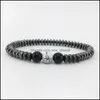 Черные черные магнитные нити браслет заживление агата тигр для глаз браслеты Женщины мужские модные украшения подарки подарки DHCM