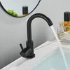 Robinets de lavabo de salle de bain 304 robinet de lavabo en acier inoxydable mitigeur d'eau de lavabo pont froid mounrt grue 221121