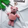 Keychains Creative Rex Rabbit Fur Rok Keychain Pineapple Bear Doll Keychain Small Gift Cute Plush Bag Hanger Creative T220909