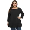 Женская футболка плюс размер 4xl 5xl Plus Tops Tops Женщины весна осень o Nece с длинным рукав