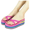 Kobiety Plus Size Flipflops wysokie obcasy Wej Grube sandały Sandały żeńskie Lekkie Eva Elewacja Kapcie domowe A40 J220716