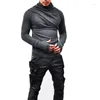 Herrar t shirts ropa de hombre 2022 våren hösten europe America topps pullover stativ collar long ärmad t-shirt trend casual streetwear