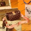 2022 New multi pochette accessories handbag bags genuine chain leather shoulder crossbody bag purses 3 pcs purse Fashion Wallet Luxury Tote with Dust bag