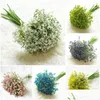 Dekorativa blommor kransar babysbreath konstgjorda blommor falska gipsophila diy blommor buketter arrangemang bröllop hem trädgård del dhh40