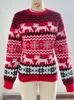 Women's Sweaters 2023 Year's Clothes Women Men Matching Christmas Family Couples Jumpers Casual O Neck Knitwear Warm Thick Sweater