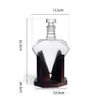 Bicchieri da vino 850ml Bicchiere Diamante Whisky Decanter Vodka Vino Bourbon Vino Versatore Supporto in legno Decorazione Liquore Alcol Decanter Bottiglie 221121