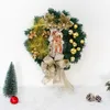 Flores decorativas Christmas Wreath Jesus Birth Porta da frente Garlands Decorações Cena Layout Ande de galhos da árvore lareira