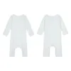 DIY Sublimation Baby Beilsuits Kids White Blank Long Long-Crawling Clothing Clothing Heat Transfor