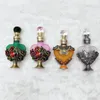 60 X Vintage Gris Parfum Bouteille En Verre Papillon Motif Coeur Forme 10 ml Givré Mat Vide Rechargeable Huiles Essentielles Conteneur