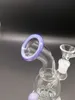 Mini narguilé en verre de 5,5 pouces avec bol Inline Perc Oil Dab Rig Violet 14mm Pipes pour fumer