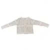 Gilets pour femmes Femmes Français Manches longues Ouvert Front Cardigan Cardigan Automne Creux Crochet Tricot Géométrique Lâche Manteau d'extérieur