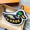 leather N60388 NIGO DUCK change card holder key chain new style