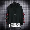 Sweats à capuche pour hommes Sweatshirts d'automne Sweat-shirt décontracté Black Tops Techwear Hip Hop Harajuku Patchwork Streetwear japonais Men 3xl 221121