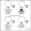 Key Rings Stainless Steel 2021 Graduation Season Keychain Bag Hangs Letter Class Of Keyring Gift For Students Key Chain Drop Deliver Dhltn