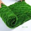 Faux Floral Greenery Artificial Moss Fake Green Plants Grass For Shop Home Patio Decoration Garden Wall Living Room Decor Supplies100x100cm 221122