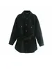 Kvinnorsjackor willshela höst vinterjacka långa ärmar bälte varma förtjockas casual mode high street coat outfits tops 221122