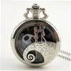 Pocket Watches Christmas Night Carved Vintage Antique Round Dial Quartz Watch Necklace Pendant Clock för Mens Womens gåvor