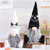 Autres fournitures de fête festive Décorations de fête d'Halloween Skl Hat Faceless Old Man Garden Gnome Dolls Ornements Elf Doll Gift Festi Dhcvv