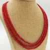 2x4 mm Natural Red Ruby Gemstone Facet Abacus Beads Collier 3 rangées