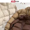 Masculino abaixo Parkas Lappster Men harajuku colorido casaco bolha jaqueta de inverno streetwear hip hop parka coreana roupas pretas jackets 221122