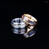 Cluster Rings Pearl Shell Gold Sliver Color Stainless Steel For Women Man Noble Ring High Quality Fashion Jewelry 2022