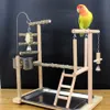 Outros abastecimento de animais de estima￧￣o Playground Natural Living para Parrot Bird Bird Swing Swalbing Playstands Bird Atividade Centro de madeira Exerc￭cio Play Police 221122