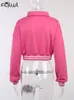 Kvinnorjackor FQLWL Pink Baseball Fashion Fall For Women Pocket Button Purple Crop Top Coats Grey Varsity Bomber Jacket 221122